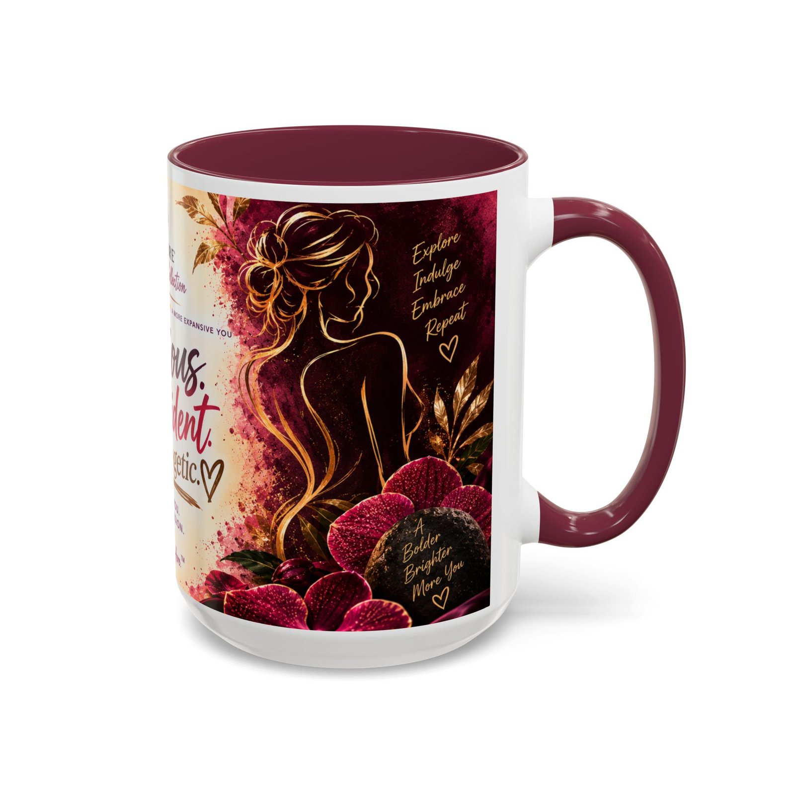 Curious Confident Unapologetic — Inspirational Mug 15oz - Image 6