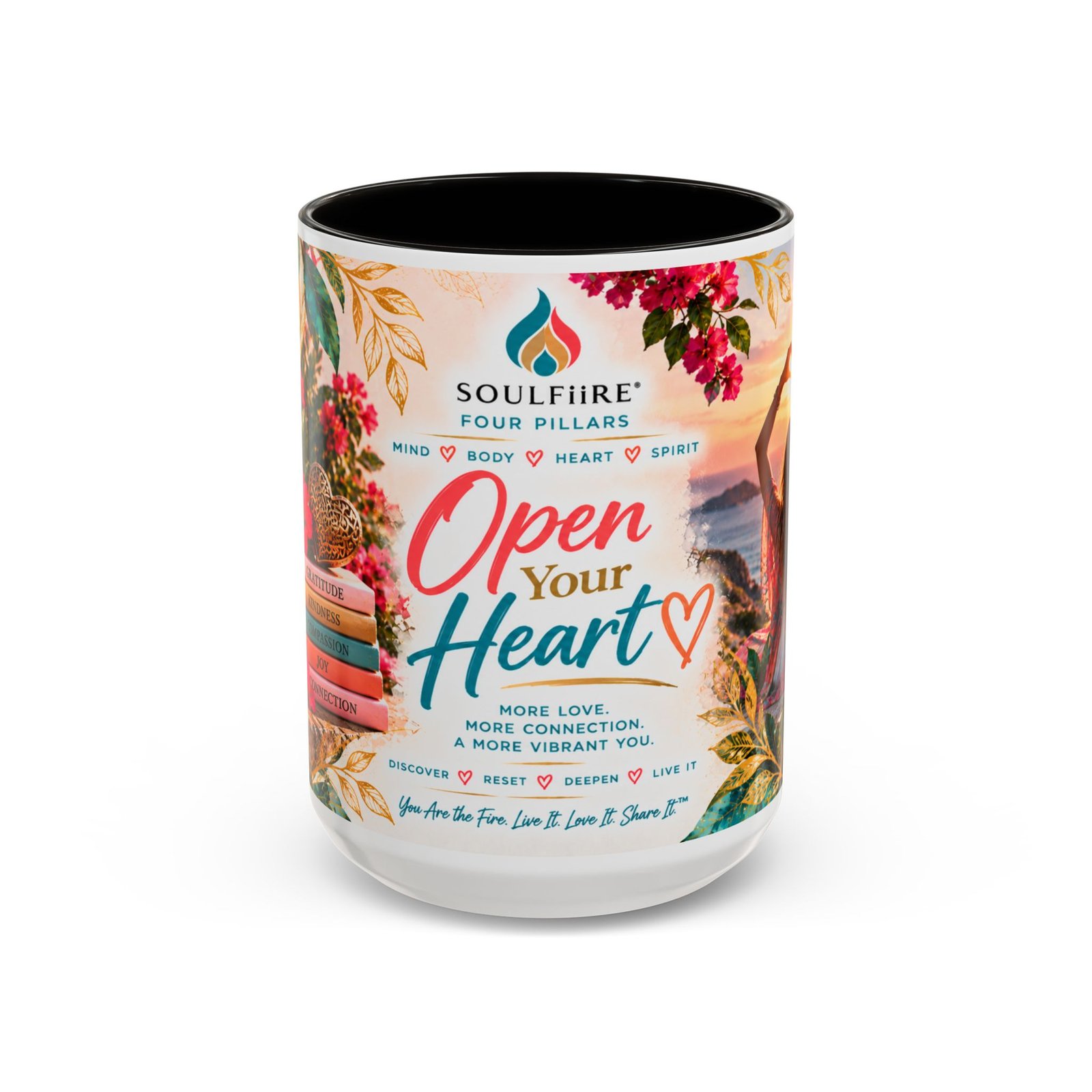 Open Your Heart — Four Pillars 15 oz Mug