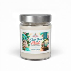 Clear Your Mind Soy Candle — 9oz Soy Wax Jar (Relaxing Aromatherapy)