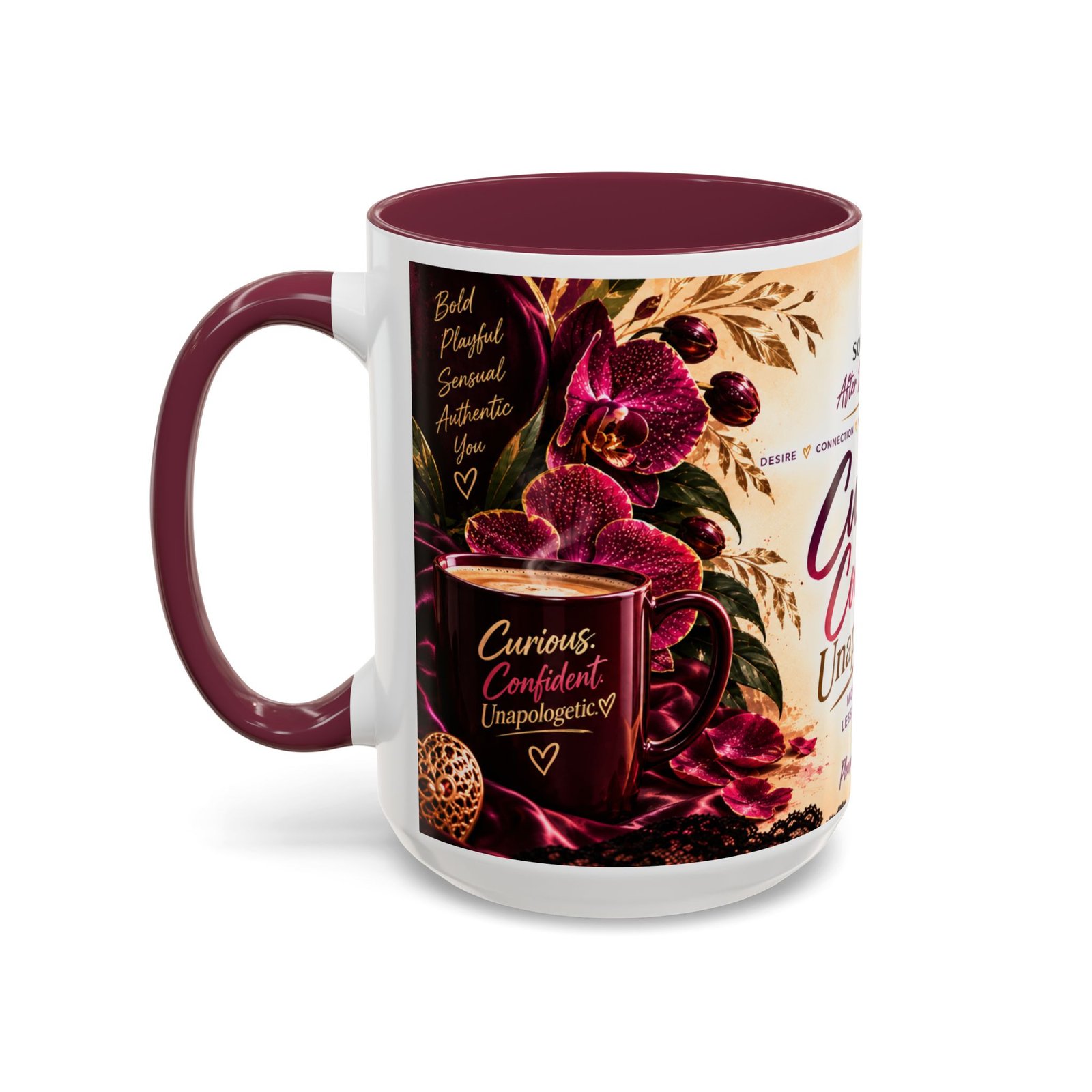 Curious Confident Unapologetic — Inspirational Mug 15oz - Image 8